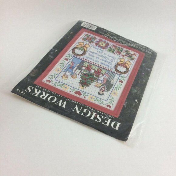 Christmas Time Counted Cross Stitch Kit 1030 Design Works Family Home Sealed - Picture 9 of 9